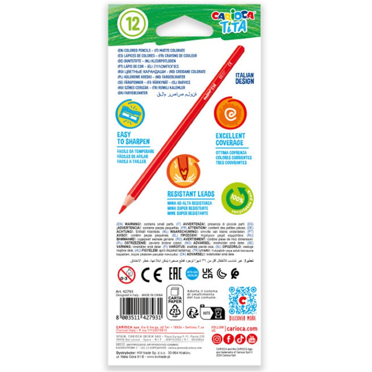 PASTELLI TITA 12 COLORI  CARIOCA 5