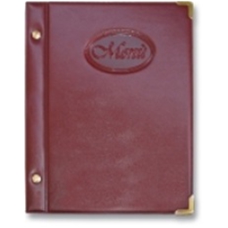 PORTA MENU GRANDE CON VITI 6 BUSTE CLASSIC CUOIO