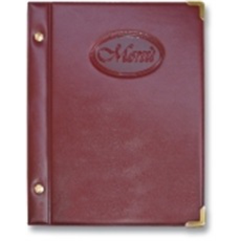 PORTA MENU GRANDE CON VITI 6 BUSTE CLASSIC CUOIO