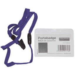 PORTANOME CON CORDINO 30PZ BLU 90X55MM