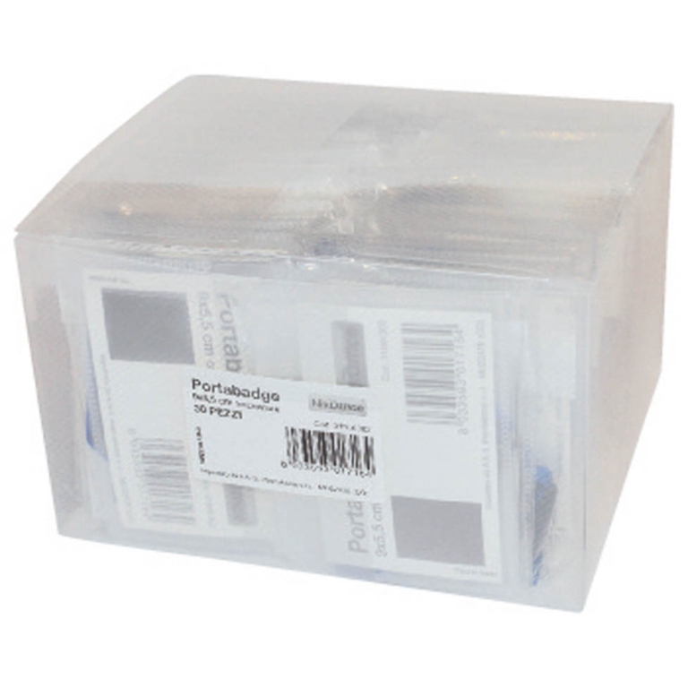 PORTANOME CON CORDINO 30PZ BLU 90X55MM 2