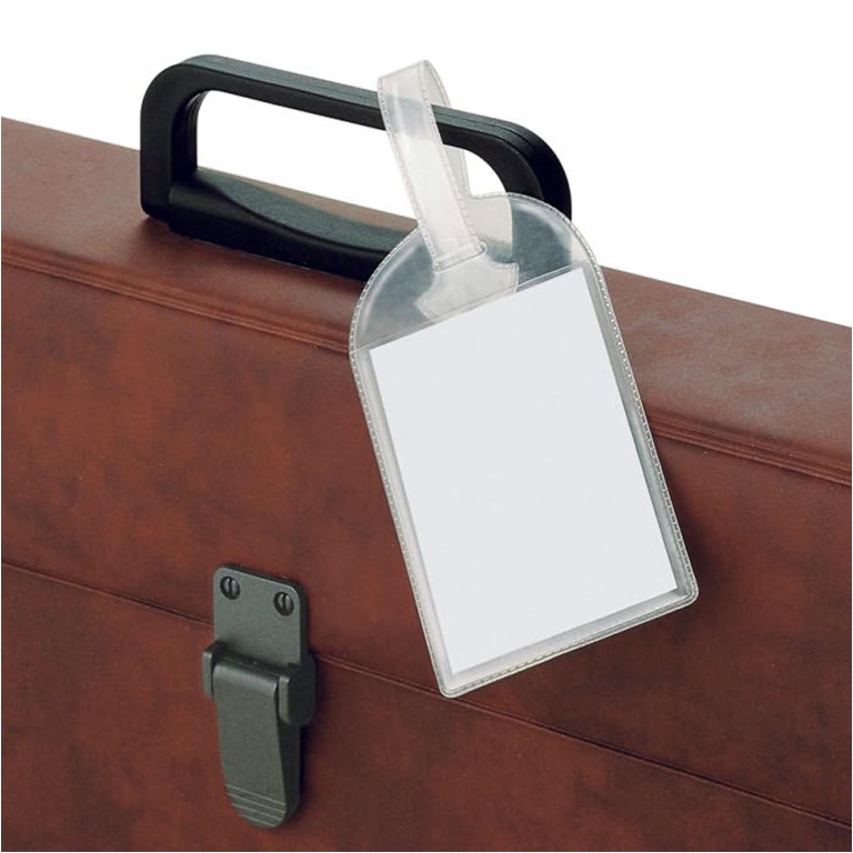 PORTANOME DA VALIGIA     PVC TRASPARENTE 10PZ 2