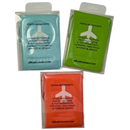 PORTA PASSAPORTO GOMMATO COLORI ASSORTITI