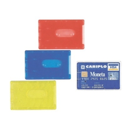 PORTACARDS PLASTICA RIGIDA 50PZ COLORI ASSORTITI