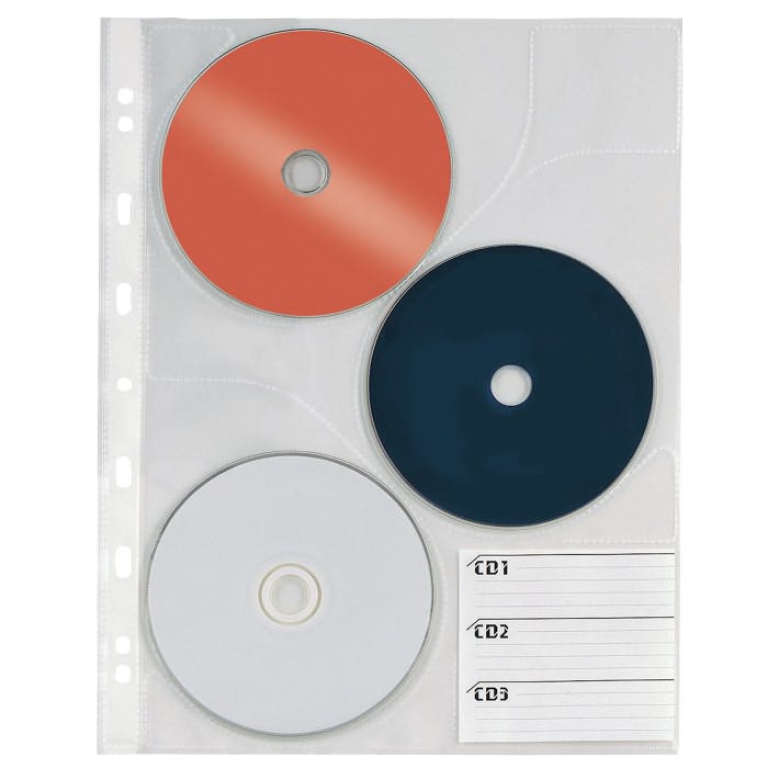 BUSTE PLASTICA FORATE PER CD 3 POSTI 22X30 10PZ