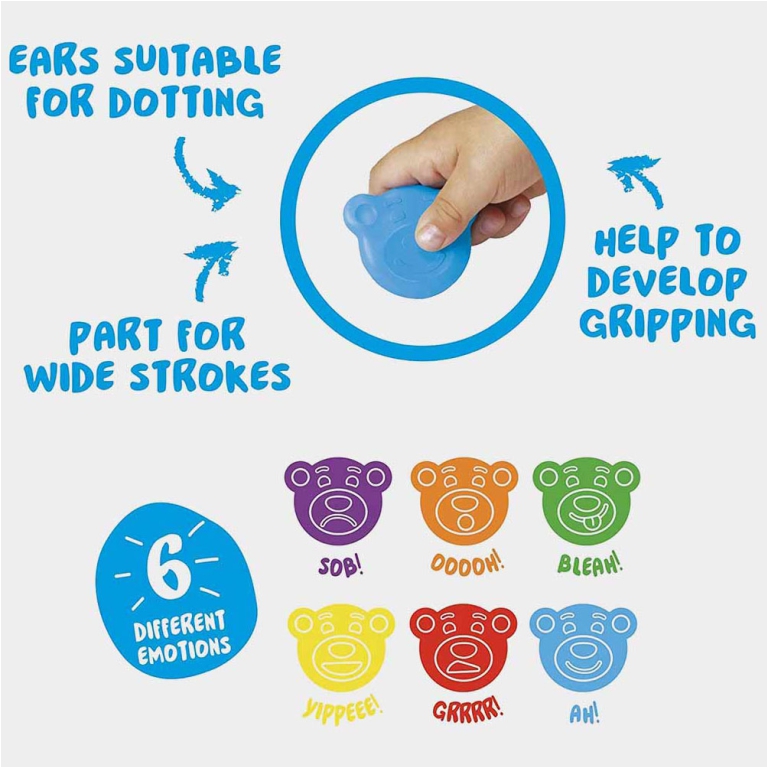 PASTELLI CERA TEDDY 12PZ  +1 ANNI CARIOCA BABY 5