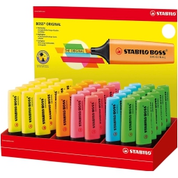 EVIDENZIATORI BOSS COLORI ASSORTITI 45PZ EXPO STABILO