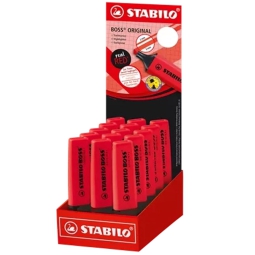 EVIDENZIATORI BOSS ROSSO ROSSO 15PZ EXPO STABILO