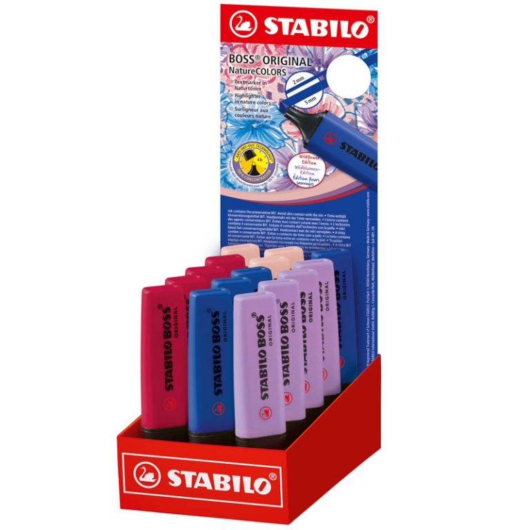 EVIDENZIATORI BOSS WILDFLOWER STABILO 15PZ EXPO