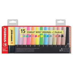 EVIDENZIATORI BOSS 15 COLLORI DESKJET STABILO