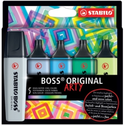 EVIDENZIATORI BOSS 5 COLORI FREDDI STABILO