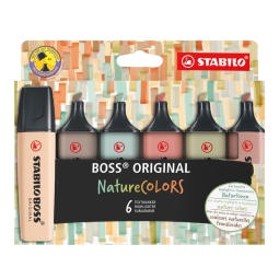 EVIDENZIATORI BOSS 6 COLORI NATURA STABILO