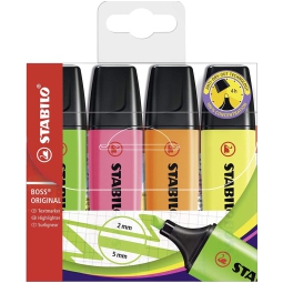 EVIDENZIATORI BOSS 4 COLORI ASSORTITI STABILO