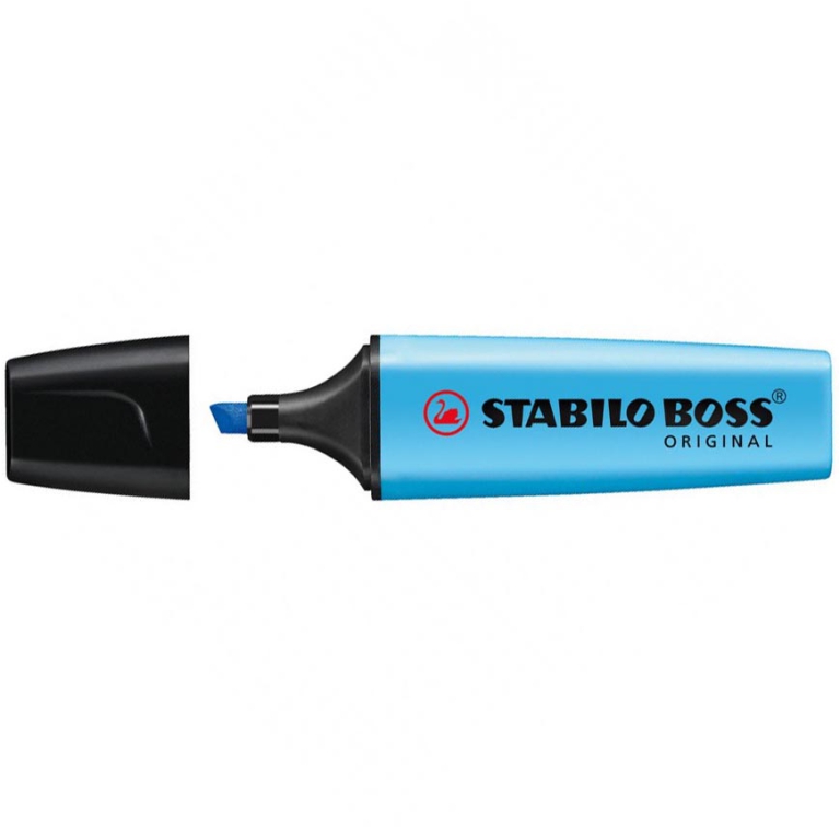 EVIDENZIATORI BOSS AZZURRO 31 10PZ STABILO