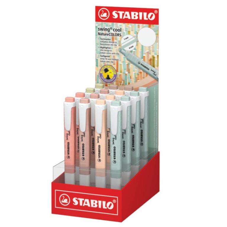 EVIDENZIATORI SWING 16PZ NATURA STABILO COOL