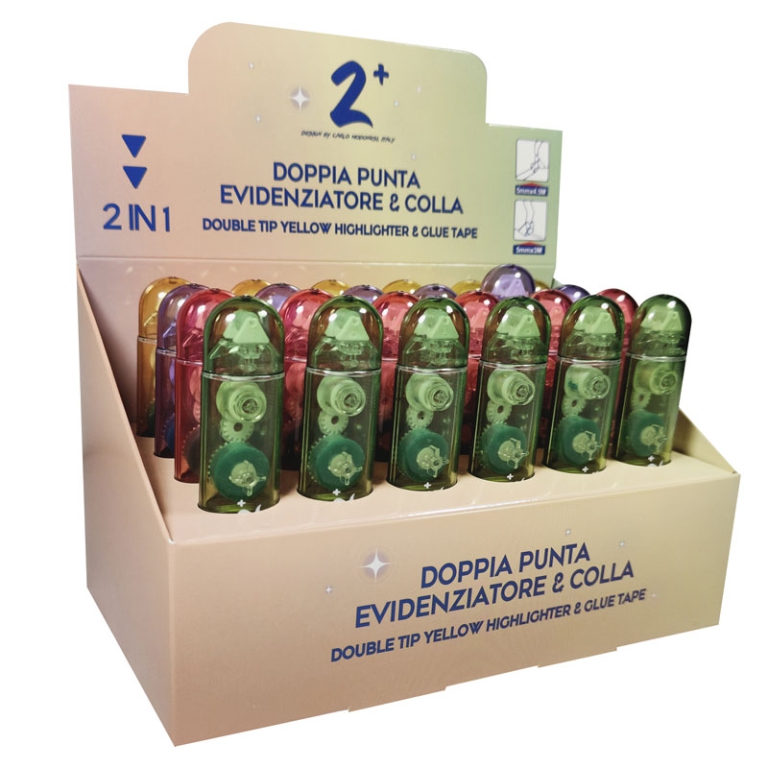 EVIDENZIATORI + COLLA NASTRO 24PZ