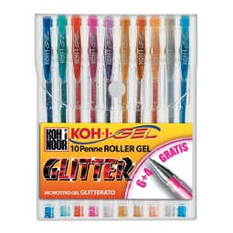 ROLLER GEL 10 COLORI     GLITTER