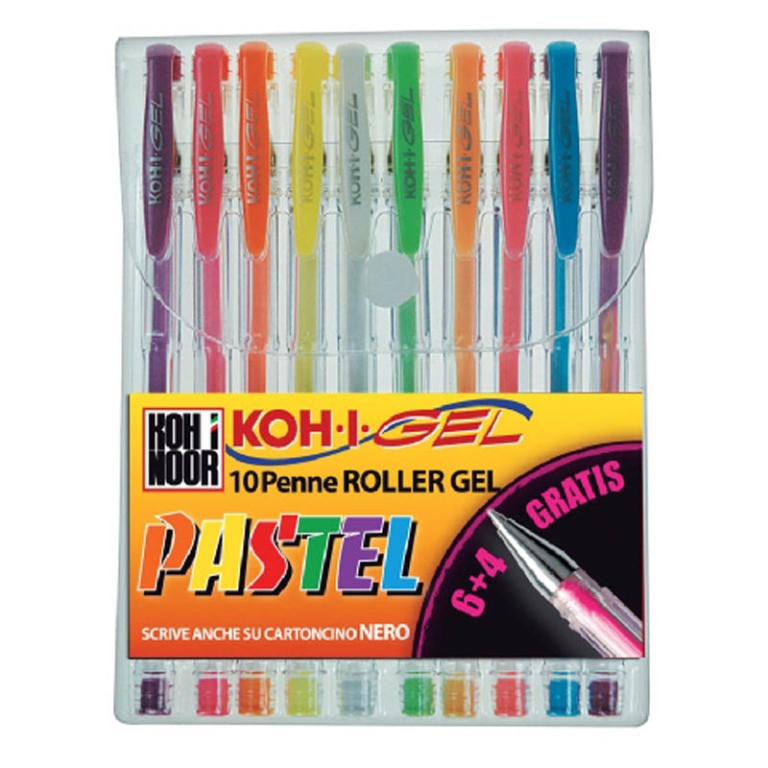 ROLLER GEL 10 COLORI     PASTEL