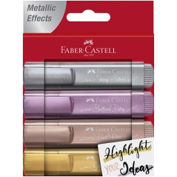 EVIDENZIATORI TEXTLINER  METALLIC 4 COLORI FABER