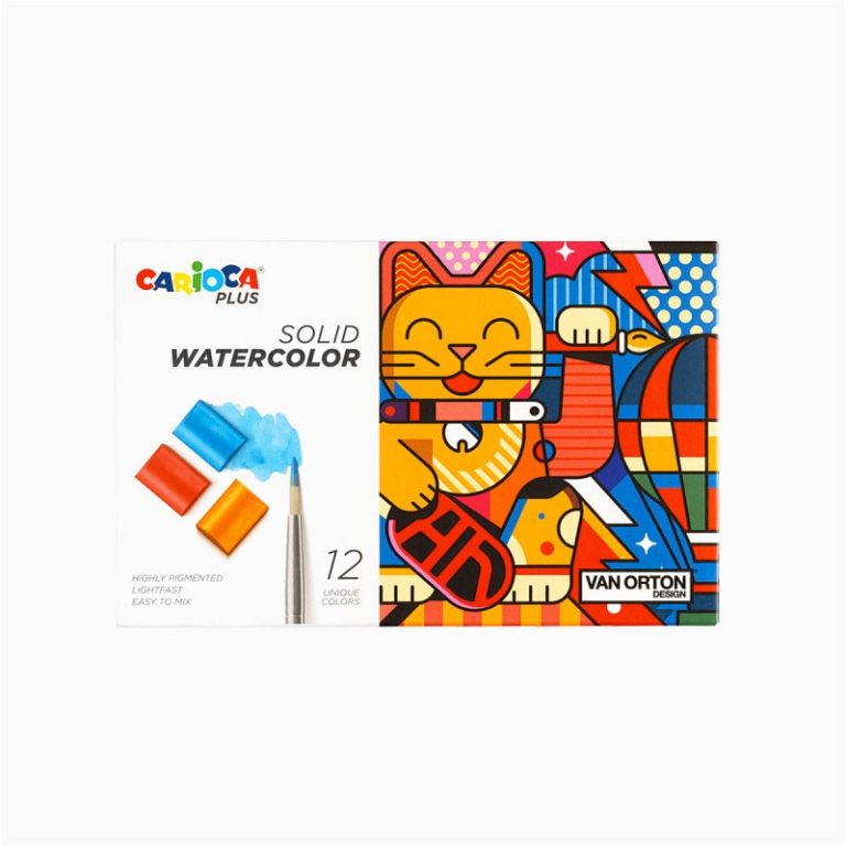 ACQUARELLO SOLIDO 12 COLORI CARIOCA PLUS 5