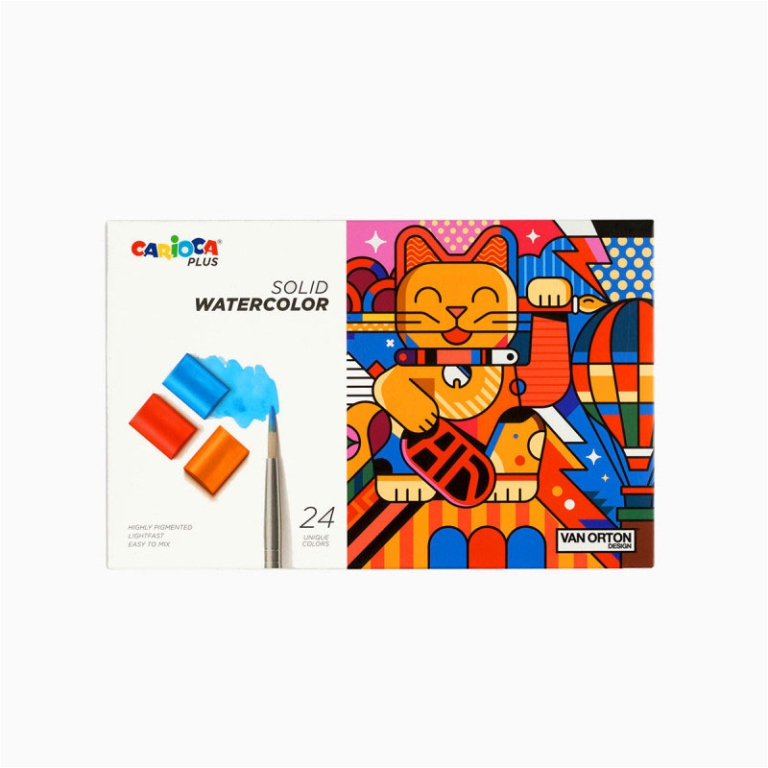 ACQUERELLO SOLIDO 24 COLORI CARIOCA PLUS 2