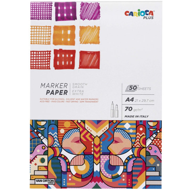 ALBUM DISEGNO MARKER     70FG A4 70GR CARIOCA