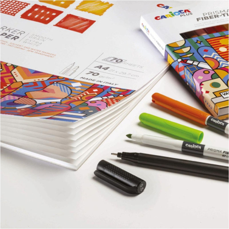 ALBUM DISEGNO MARKER     70FG A4 70GR CARIOCA 2