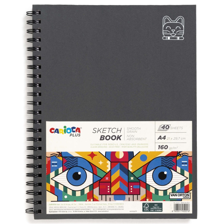 ALBUM DISEGNO SKETCH BOOK40FG A4 160GR CARIOCA
