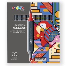 SKETCH MARKER BOX 10 COLORI CARIOCA PLUS