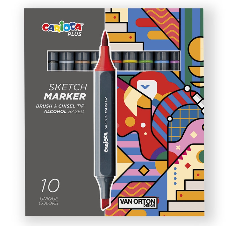 SKETCH MARKER BOX 10 COLORI CARIOCA PLUS