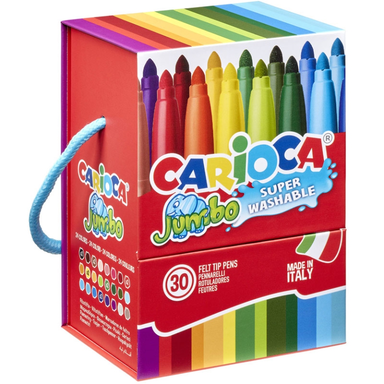 CARIOCA JUMBO BOX 30 COLORI PENNARELLI