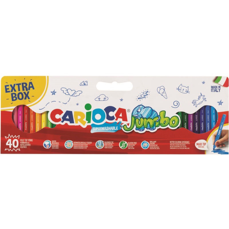 CARIOCA JUMBO SPECIAL BOX 40 COLORI PENNARELLI