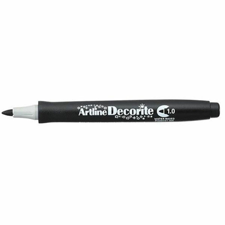 DECORITE PUNTA TONDA 12PZ NERO ARTLINE