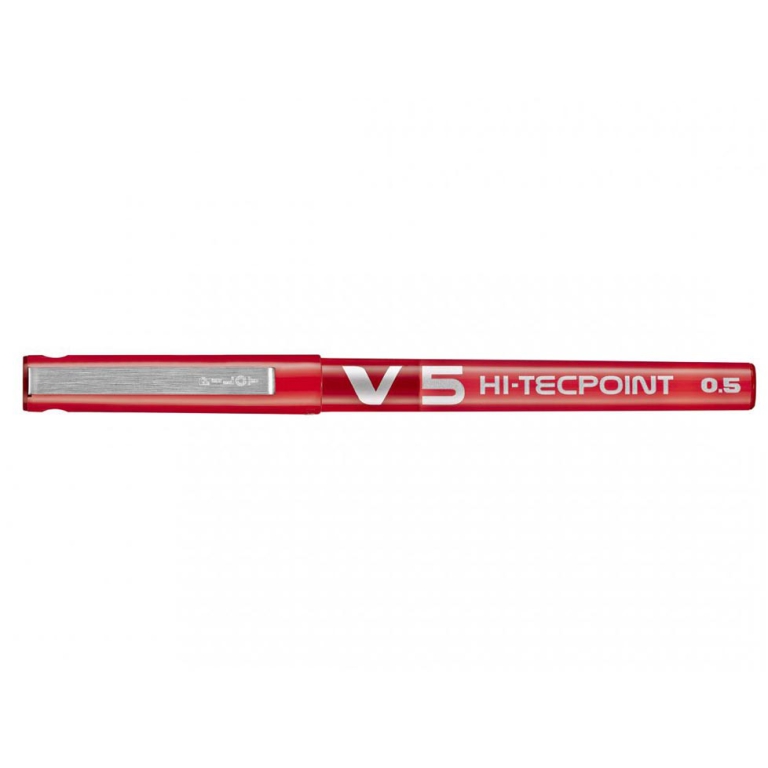 ROLLER V5 ROSSO 12PZ HI-TECPOINT PILOT