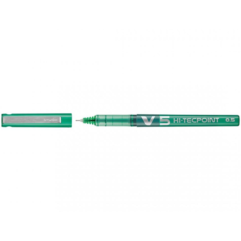 ROLLER V5 VERDE 12PZ HI-TECPOINT PILOT