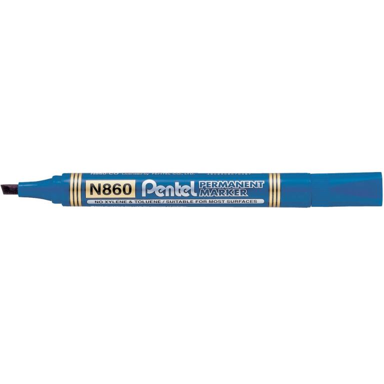 PENNARELLO N860 BLU 12PZ PENTEL PUNTA SCALPELLO