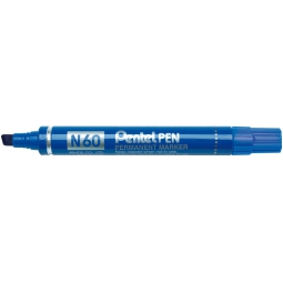 PENNARELLO N60 BLU 12PZ  PENTELPEN PUNTA SCALPEL.