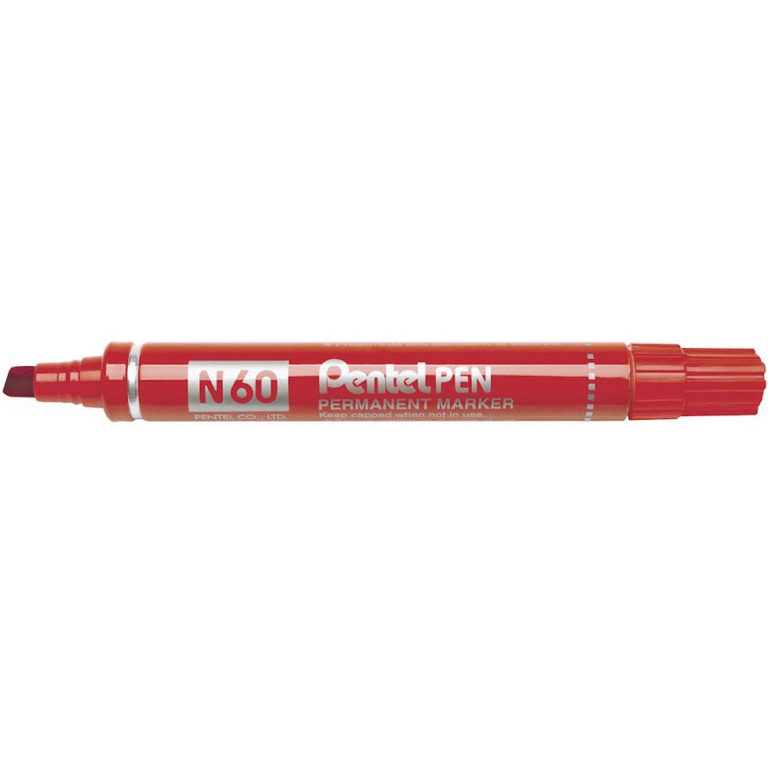 PENNARELLO N60 ROSSO 12PZ PENTELPEN PUNTA SCALPEL.