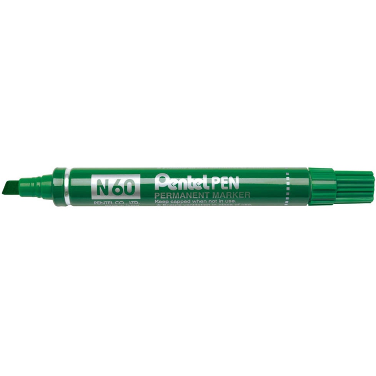 PENNARELLO N60 VERDE 12PZ PENTELPEN PUNTA SCALPEL.