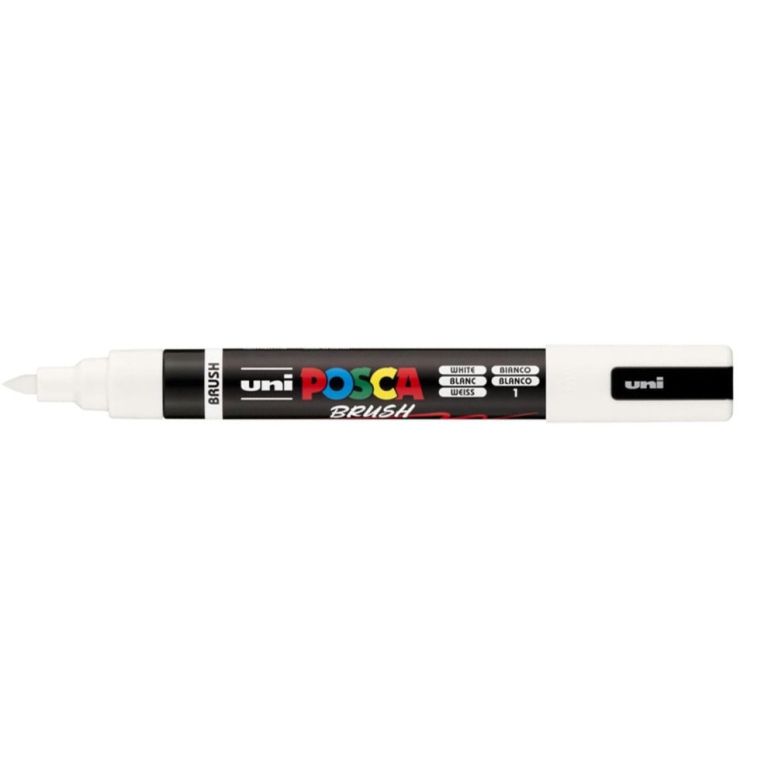 UNI POSCA BRUSH BIANCO   PC5 MEDIO PENNARELLO