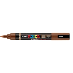 UNI POSCA BRUSH MARRONE  PC5 MEDIO PENNARELLO