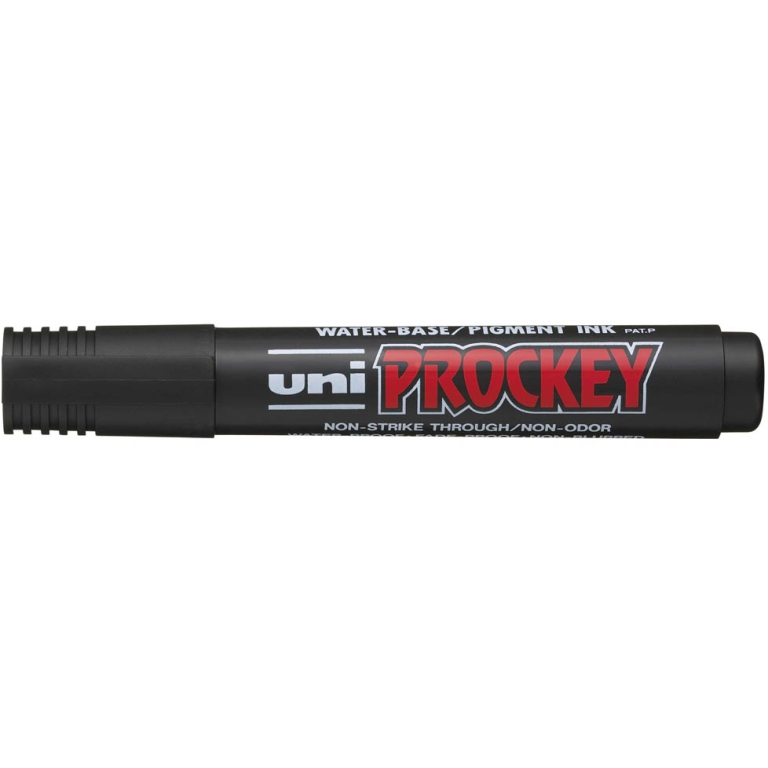 PENNARELLI UNI PROCKEY 12PZ PUNTA SCALPELLO NERO 2