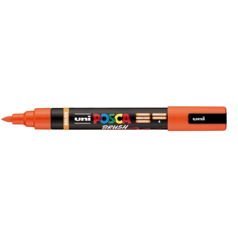 UNI POSCA BRUSH ARANCIO  PC5 MEDIO PENNARELLO