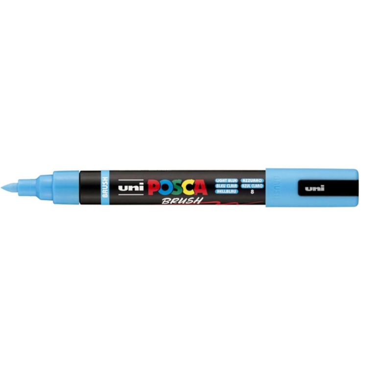 UNI POSCA BRUSH AZZURRO  PC5 MEDIO PENNARELLO