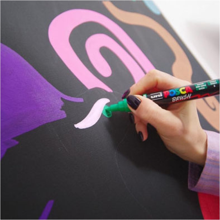 UNI POSCA BRUSH BEIGE    PC5 MEDIO PENNARELLO 5