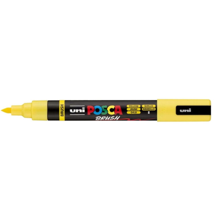 UNI POSCA BRUSH GIALLO   PC5 MEDIO PENNARELLO