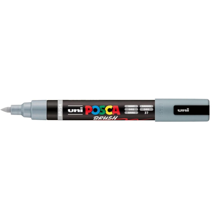 UNI POSCA BRUSH GRIGIO   PC5 MEDIO PENNARELLO