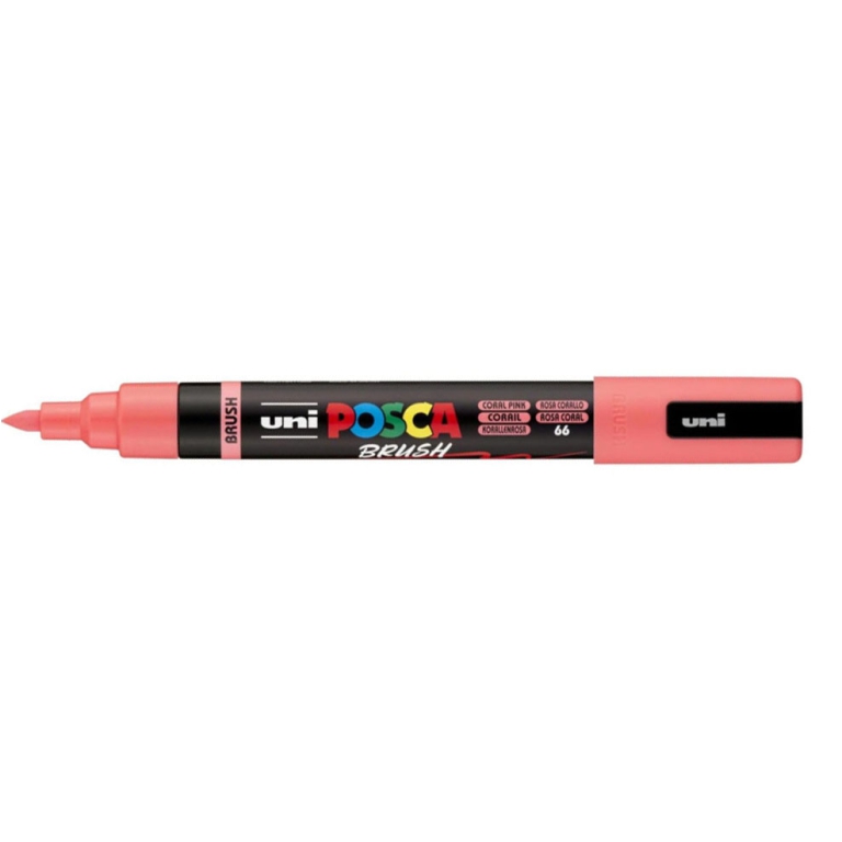 UNI POSCA BRUSH ROSA CORALLO PC5 MEDIO PENNARELLO