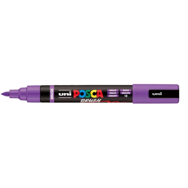 UNI POSCA BRUSH VIOLA    PC5 MEDIO PENNARELLO
