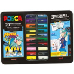 UNI POSCA 20PZ MANGA HERO IN VALIGETTA